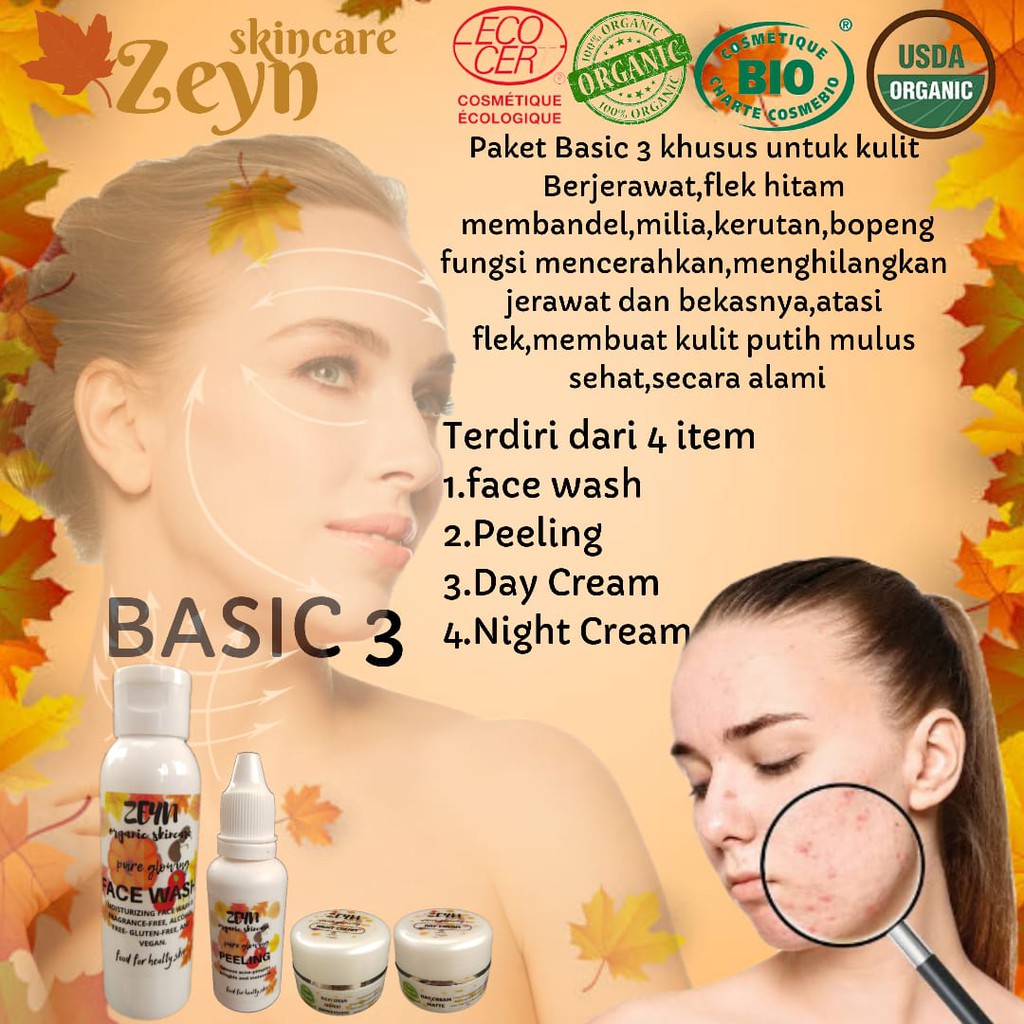 Paket Basic 3 Expert Zeyn Organic Skincare
