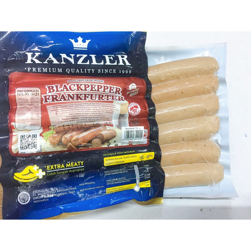 Sosis KANZLER Blackpepper Frankfurter - Sosis Sapi Lada Hitam