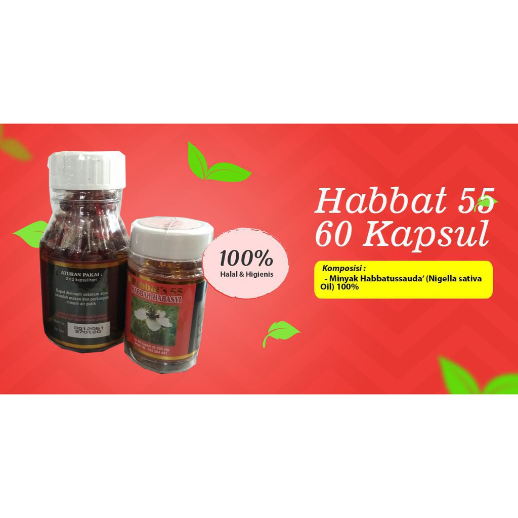 Obat Gangguan Usus - Paru Paru - Batuk Habbats 55 Habbah Habasyi 60 Kapsul