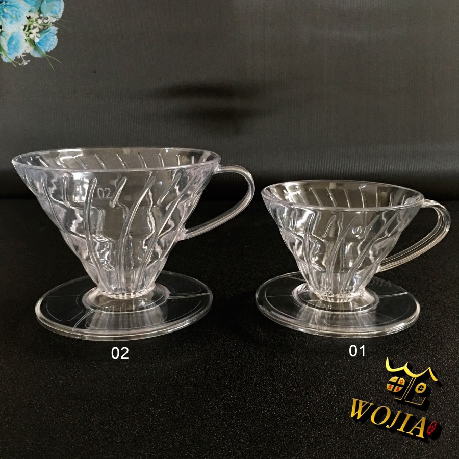 Coffee Dripper V60 Size 01 Acrylic Transparant Saringan Kopi Pour Over