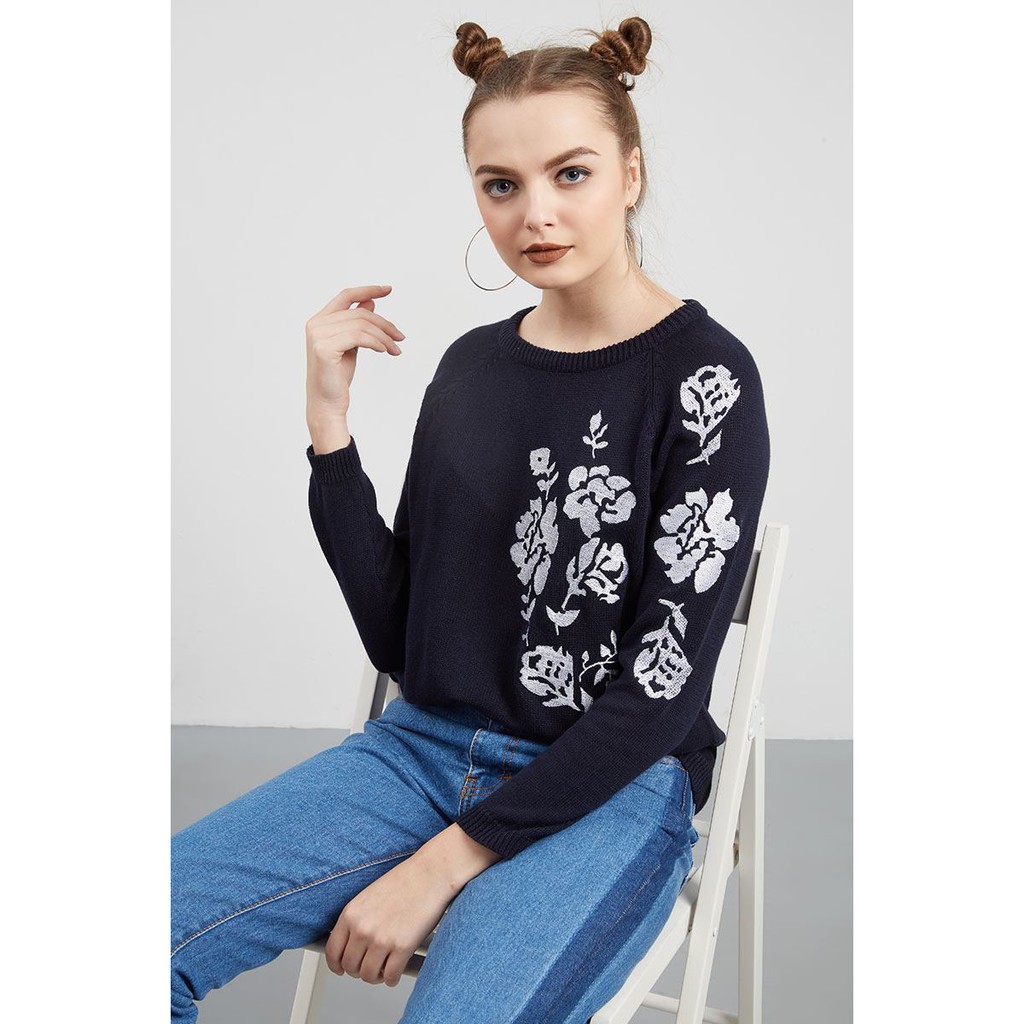 Outer Sweater / Jumper Berrybenka Label Original - Akemi Sweater Navy