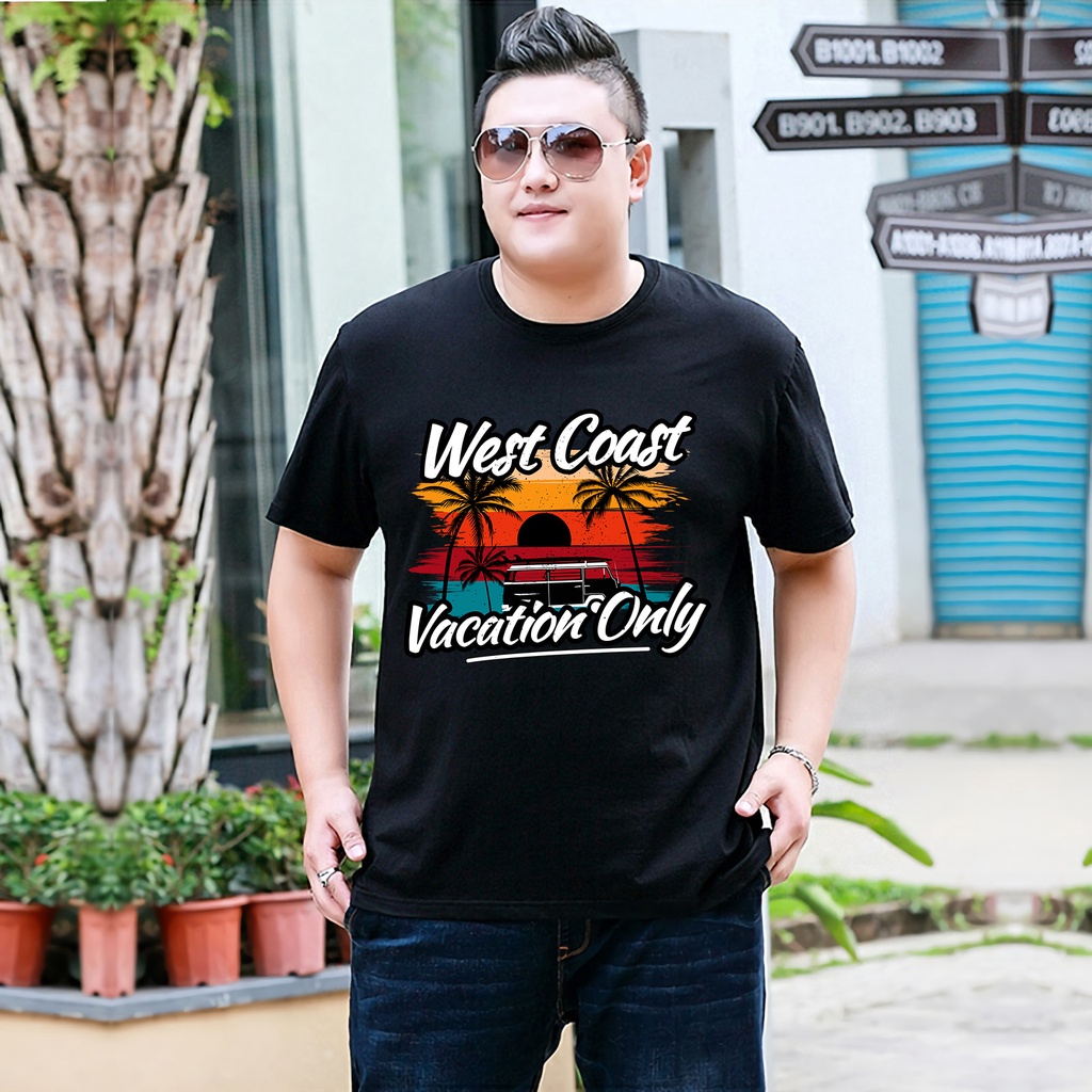 Baju Kaos Pria Jumbo Beach Tshirt Bigsize XL XXL Distro DTF