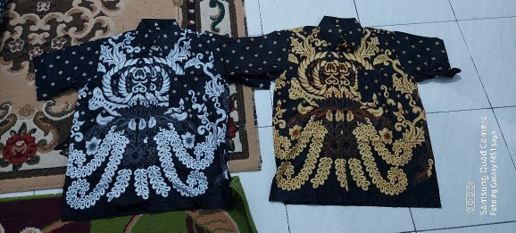 Maura Couple - Sania Ruffle Batik Couple Ori Ndoro Jowi Couple 2518 Couple Batik Sarimbit Gamis