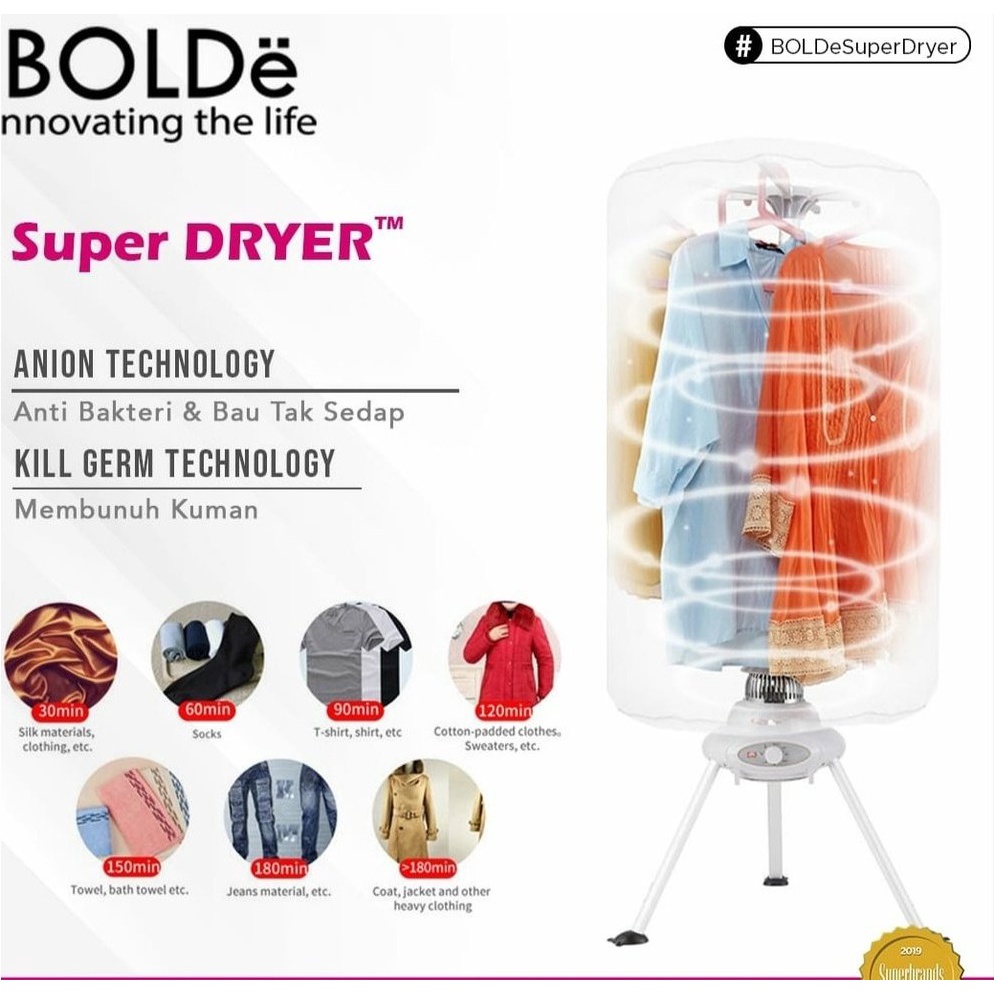 BOLDe Super DRYER / Pengering Baju Portable