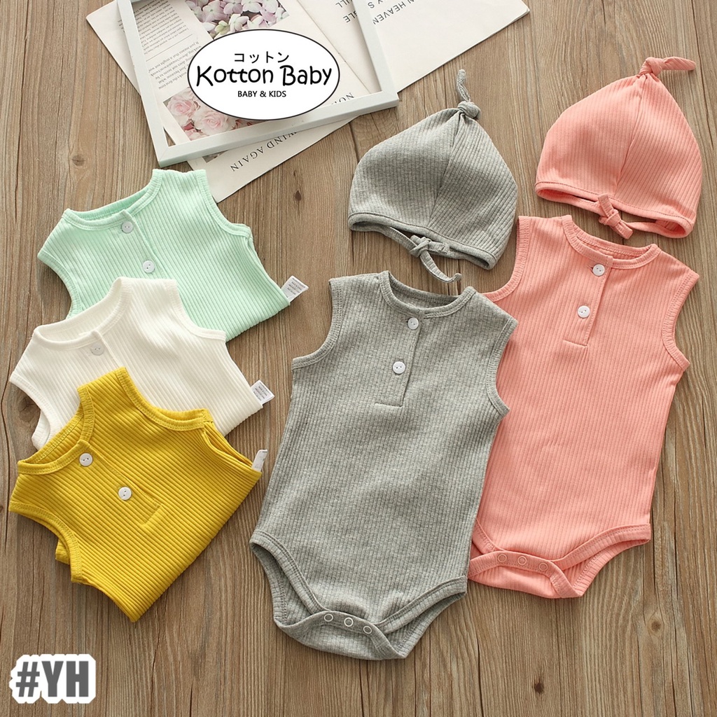 (free topi) 0-6bln JUMPER BUNTUNG BASIC BAYI NEWBORN | JUMPSUIT ROMPER BAJU PAKAIAN ANAK catalog YQER YH