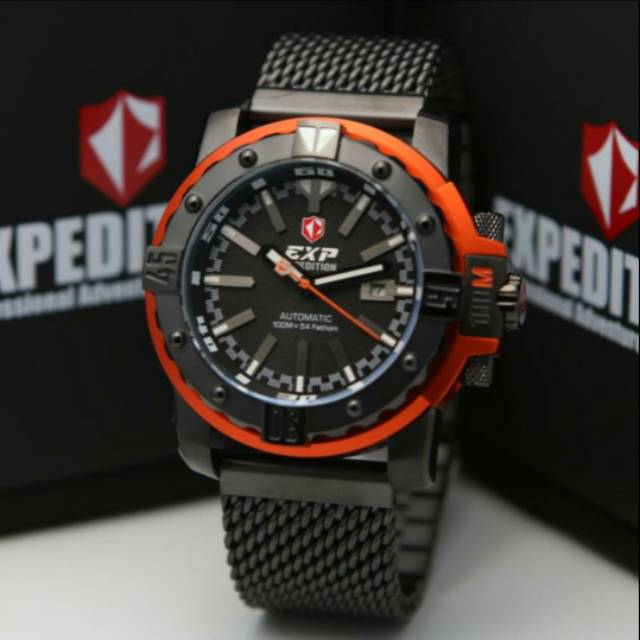 Expedition EXP302 Black Orange Pria | EXP 302 Original