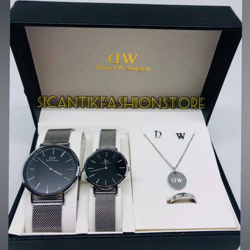 JAM TANGAN Wanita/Pria DW COUPLE 100%ORIGINAL FREE KALUNG CINCIN&amp;ANTING Jam tangan DW Terlaris mewah