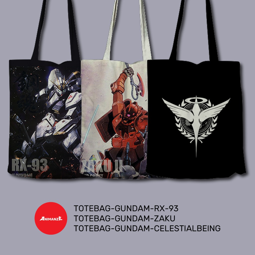 Tas Anime – ToteBag Anime Gundam – Anime Gundam – Tas Kanvas Anime – ToteBag Kanvas – Size 30x35
