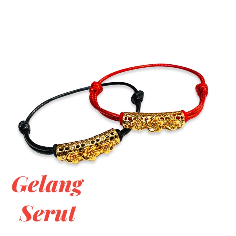 gelang wanita//gelamg tali serut//perhiasan//gelang