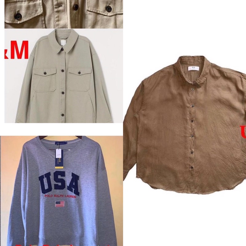 Jacket H&M Kemeja Uniqlo Polo Ralp Laurent