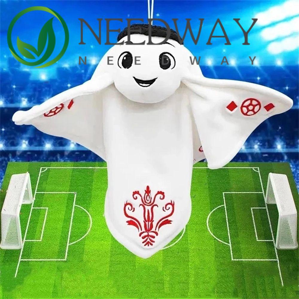 Needway  Mainan Boneka Stuffed Plush Maskot Piala Dunia 2022 30CM Untuk Hadiah