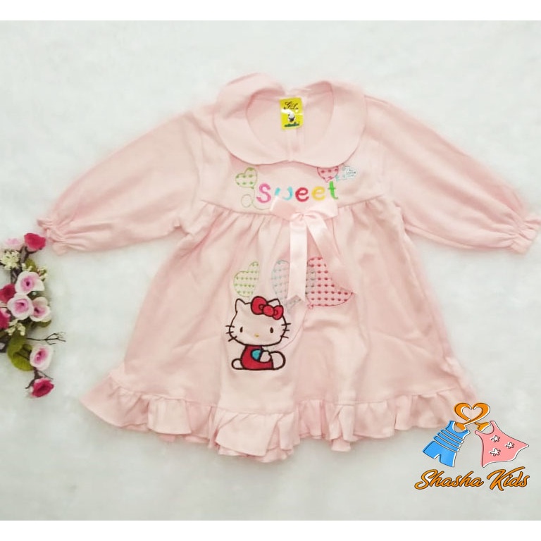 [I 017] Baju Bayi Perempuan / Dress Bayi Perempuan Setelan Panjang merk GL usia 6-12 bln