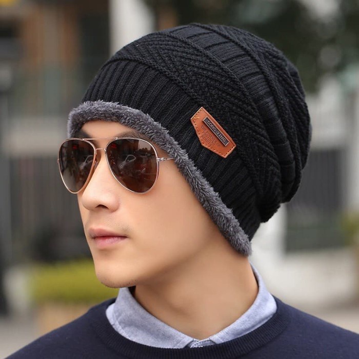 Topi Kupluk Musim dingin dewasa unisexWinter beanie hat women men