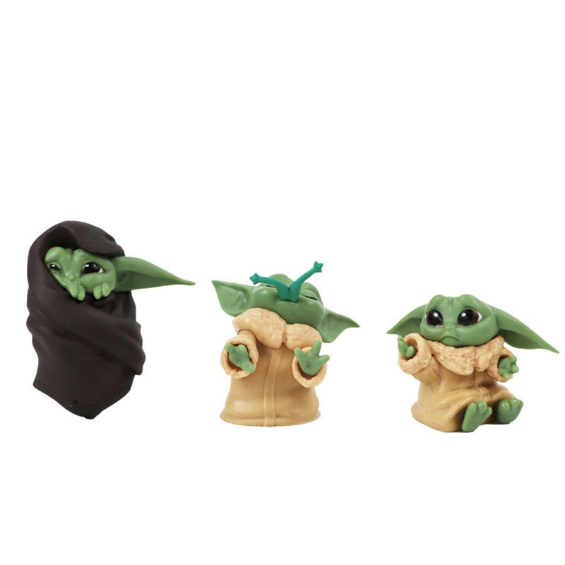 6pcs / set Mainan Action Figure Yoda Star Wars Baby Bahan PVC Untuk Anak