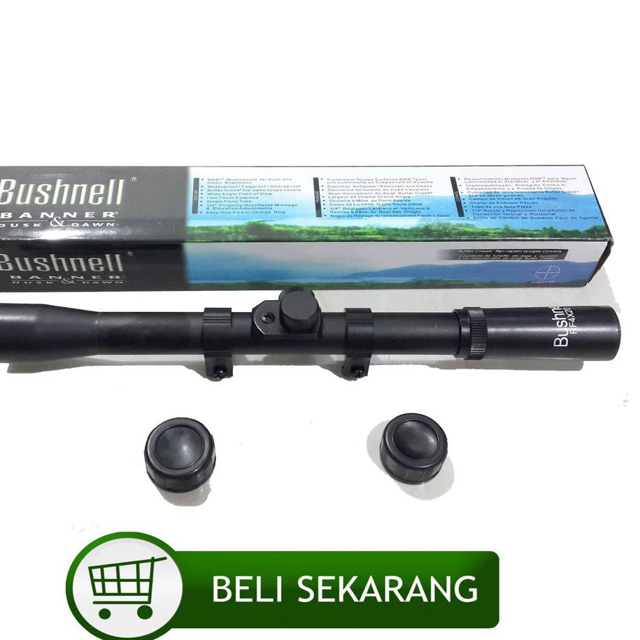 ★ (Promo) Rifle Scope - Teleskop Bushnell 4x20 - Teleskop Senapan Angin ::