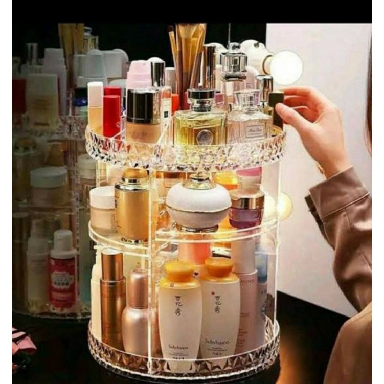 Rak Kosmetik Putar 360 Acrylic
