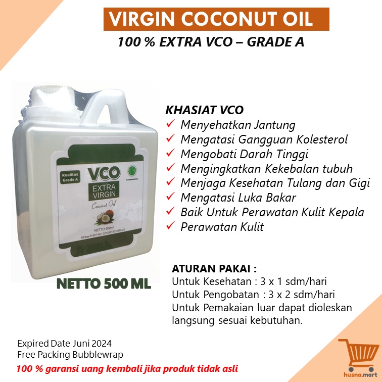 Minyak VCO - Virgin Coconut Oil 500ml Grade A - Minyak Kelapa Murni Ath thoifah