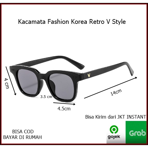 Kacamata Wanita Pria Optik Anti Sunglass Dengan Fashion Sunglasses Kacamata Hitam V style Jennie Blackpink High Quality non brand