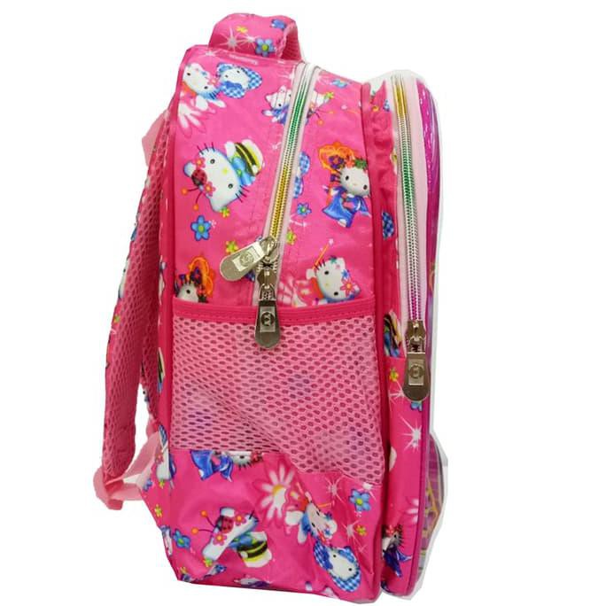 Tas Ransel TK Import Hello Kitty 5D Timbul Hologram Pink