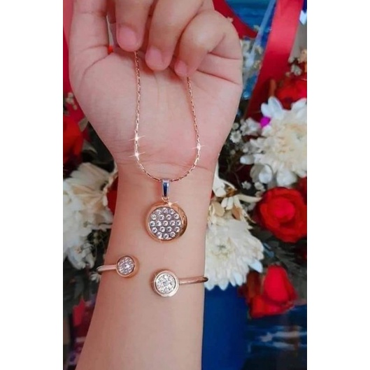 Paket Kalung dan Gelang RoseGold MCI 100% Original