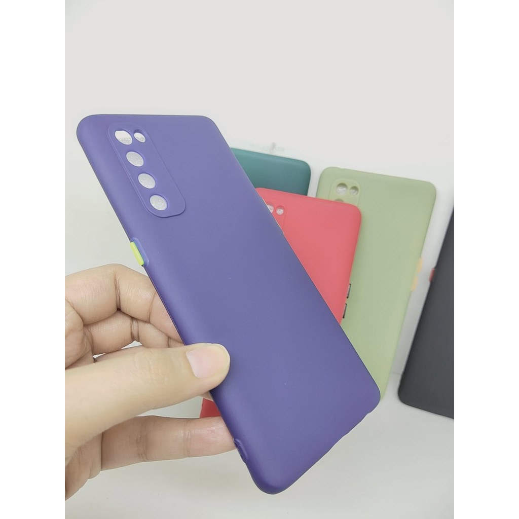 SMPC TPU Candy Oppo Reno4 Pro 6.5 inch SoftCase Macaron Protection Camera Tombol Warna