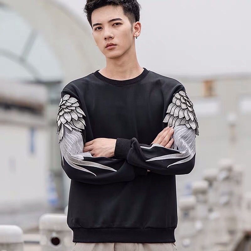 SWEATER IMPORT PRIA WANITA ASIA EROPA KOREA AMERIKA ORIGINAL WINGS BORDIR TIMBUL S-3XL JY3