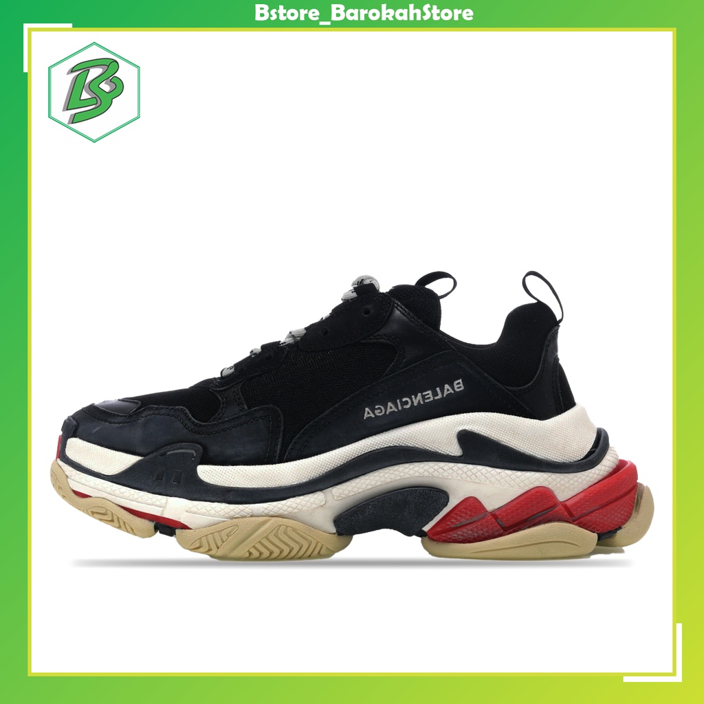 Balenciaga Triple S Black White Red