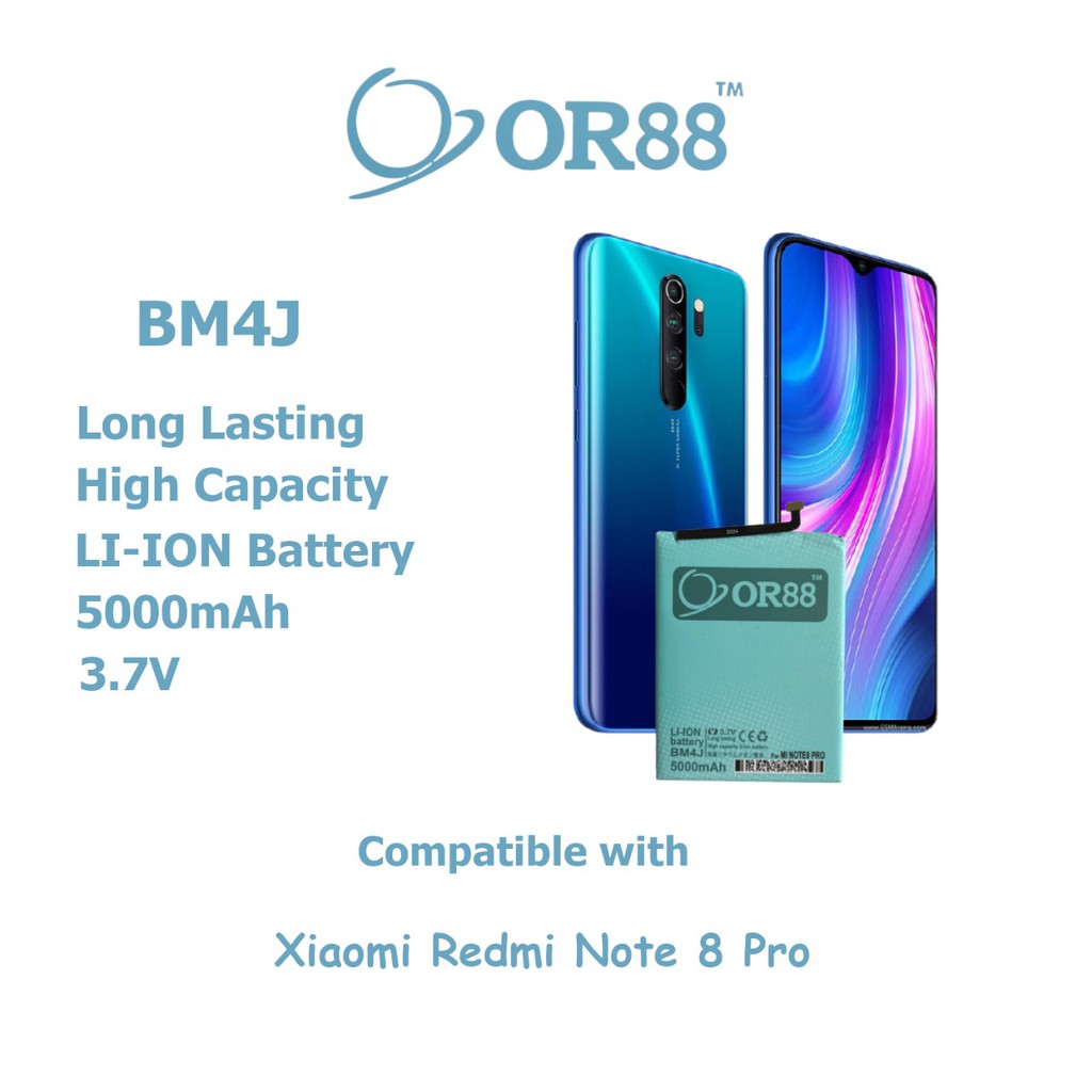 Batre Battery Baterai Double Power  Xiaomi Redmi BM4J Note 8 Pro OR88/ Oriens88