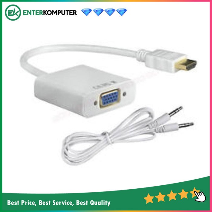 Kabel Mini HDMI To VGA + Audio - Merk Netline