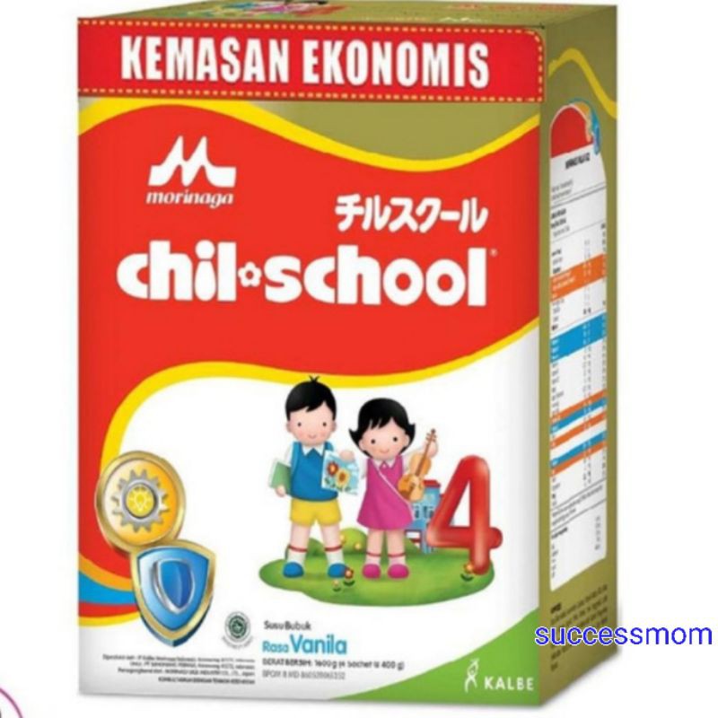 

Morinaga chil school reguler 4 vanila box 1600gr
