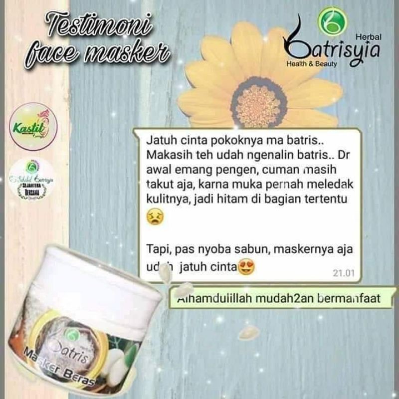 Batrisyia Masker Beras / Masker beras alami