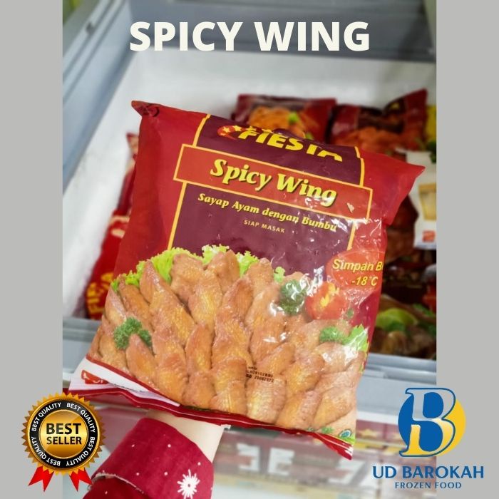 

Promo!! Fiesta Spicy Wing 500gr Sayap ayam goreng bumbu instant . (BAROKAH FROZEN FOOD)