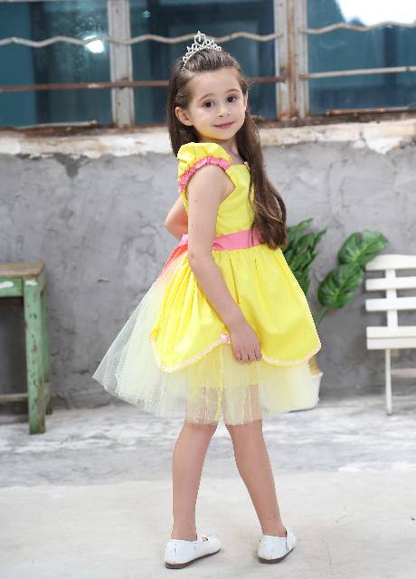 GA2728 BELLE ROSE DRESS YELLOW / GAUN PESTA ANAK KUNING / DRESS HALLOWEEN PRINCESS