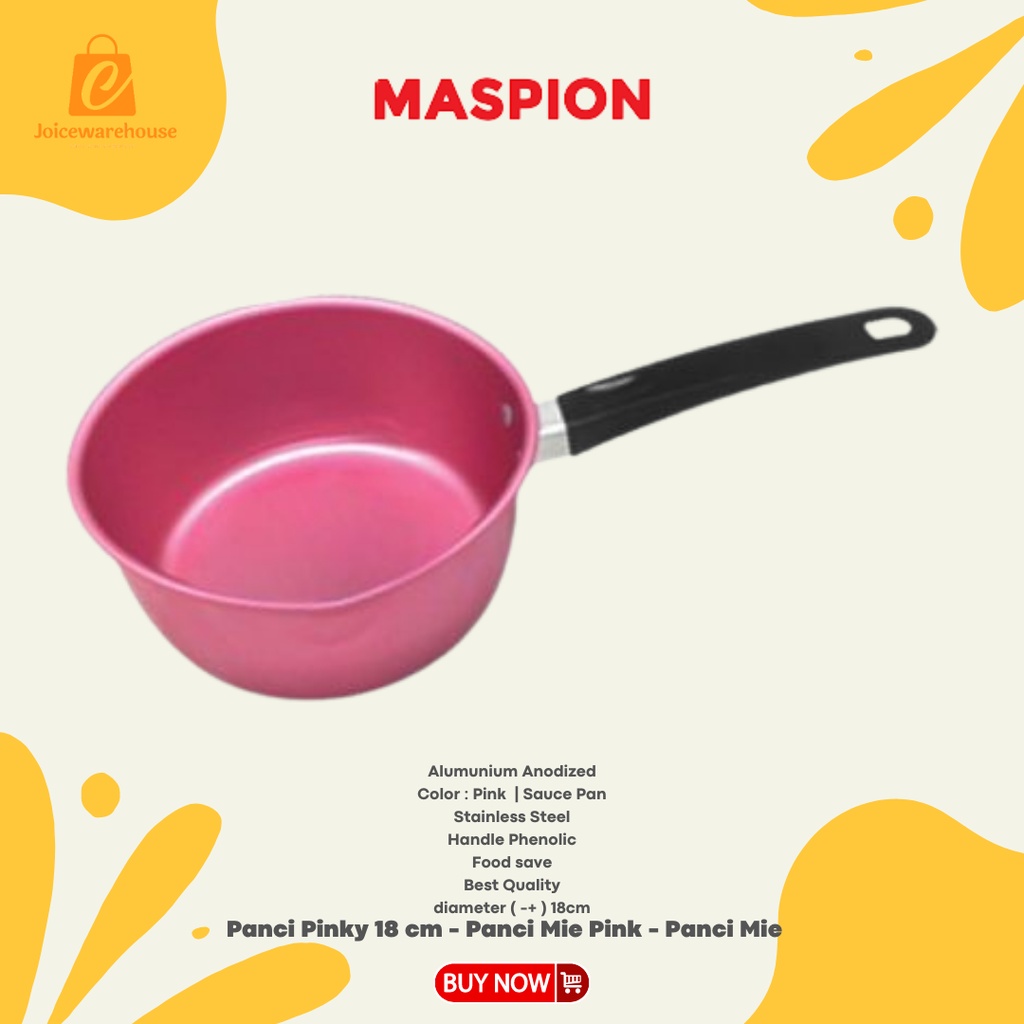 Panci Pinky 18 cm - Panci Mie Pink - Panci Mie / Panci Susu / Saucepan maspion