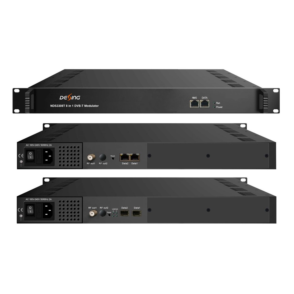 8 in 1 DVB-T Modulator Dexin NDS3308T (256 IP SPTS & RF DVB-T)