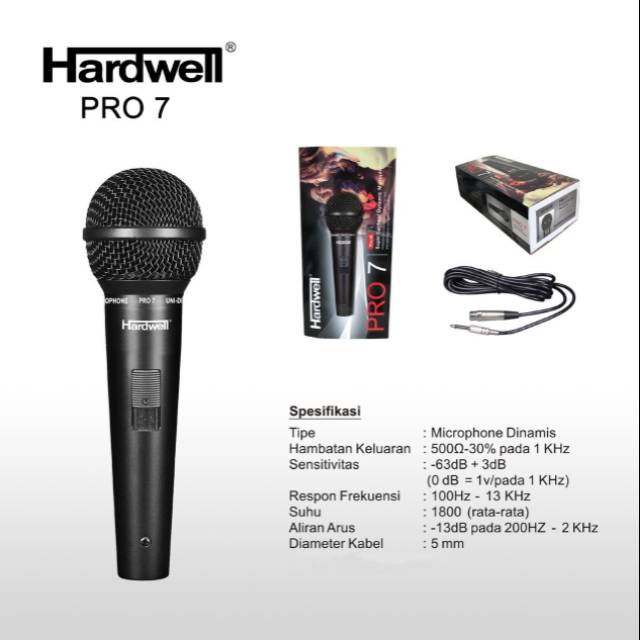 Mic kabel hardwell Pro7 mic dynamic
