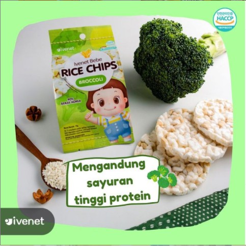 Ivenet Bebe Rice Chips 15 gram / Keripik Beras Anak 15 g / Snack Cemilan Bayi 1 tahun+