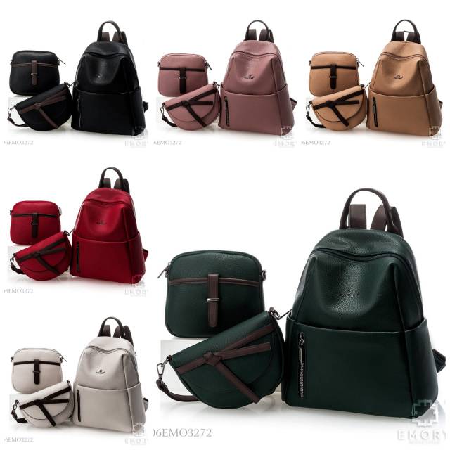 Tas Ransel Emory Nelvys 06emo3272 original brand  set 3 in1