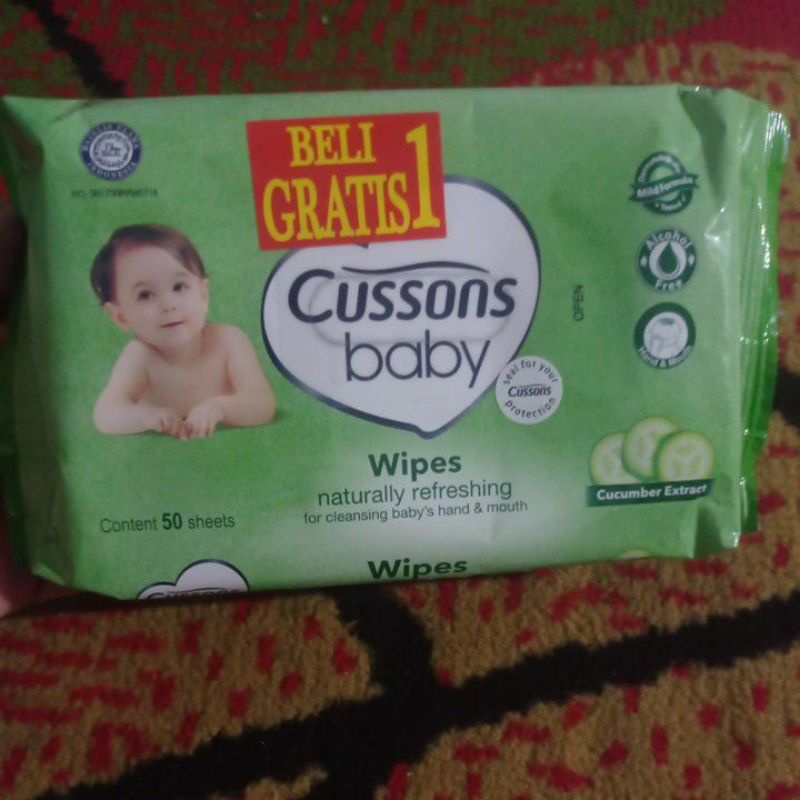 KODOMO / MY BABY / CUSSONS / GOO.N TISU BASAH isi 50 + 50 sheets