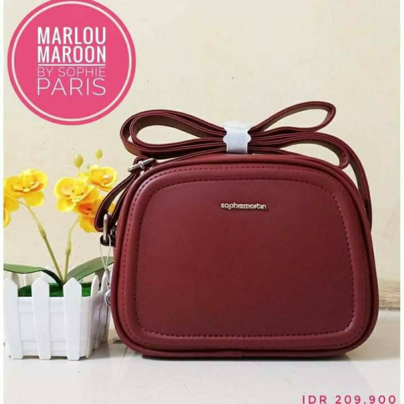Tas Marloue Maroon Sope sopi shoppe SHOPI SHOPIE sophie Martin