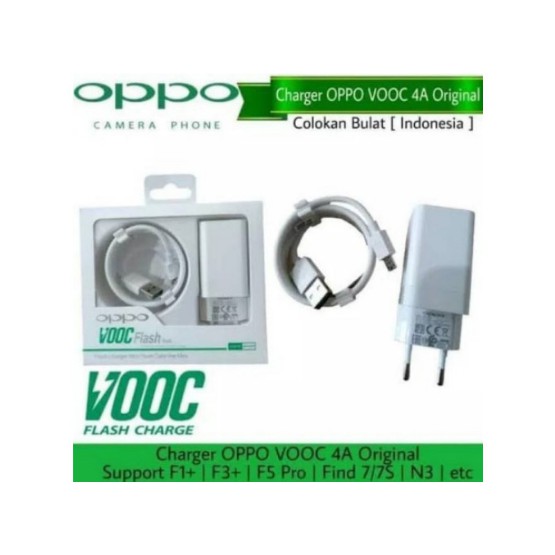 travel charger / casan / TC oppo vooc R9/A9/f9 - Putih