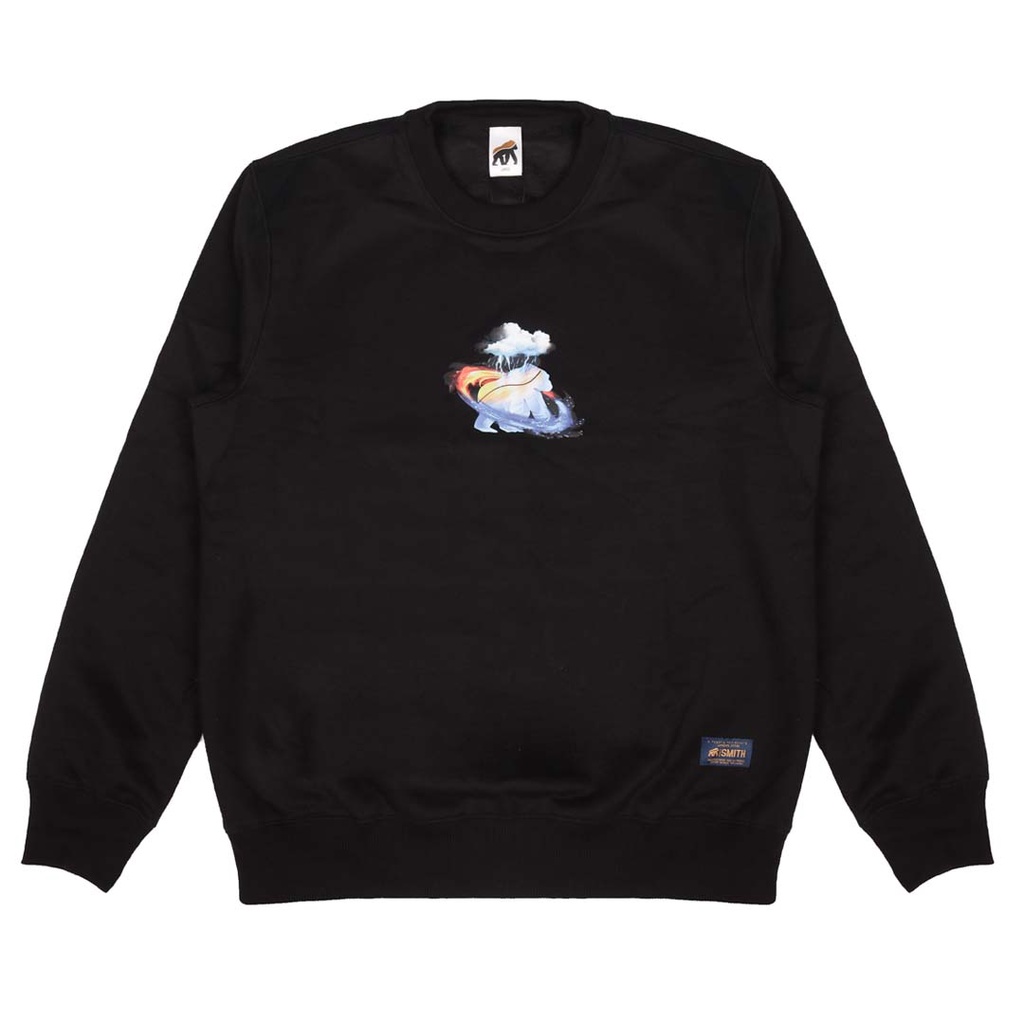 SWEATER OBLONG PREMIUM / SWEATER PREMIUM / CREWNECK PRIA WANITA Crewneck - Creweath Black