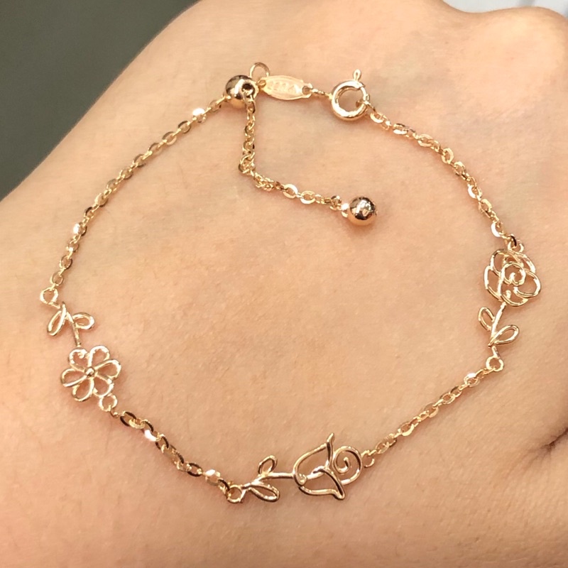 R7- GELANG SERUT BUNGA UBS 1.78GR KADAR 375 PANJANG 15-19CM