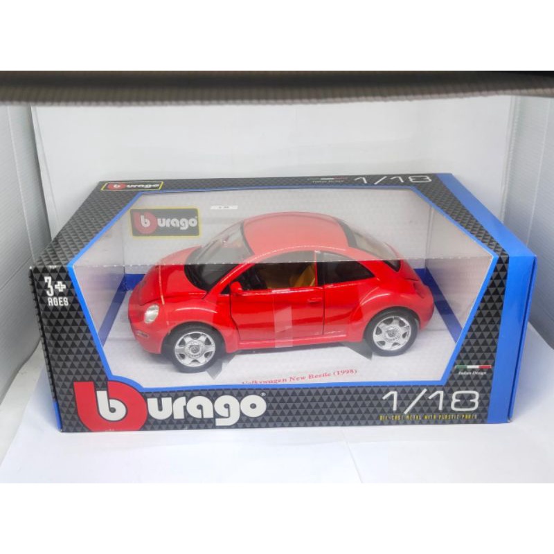 diecast mobil 1:18 VW beetle volkswagen burago miniatur klasik langka Mainan Anak Murah Awet