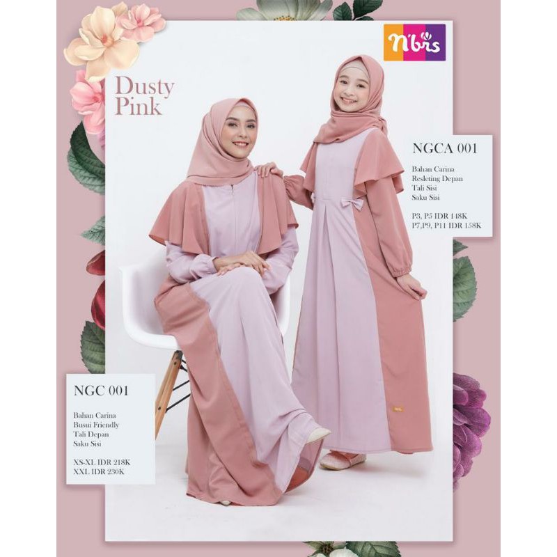GAMIS NIBRAS NGC 001 NGC 01 NGC001 NGC01 GAMIS ANAK NBRS NGCA 001 NGCA 01 NGCA001 NGCA01 DUSTY PINK