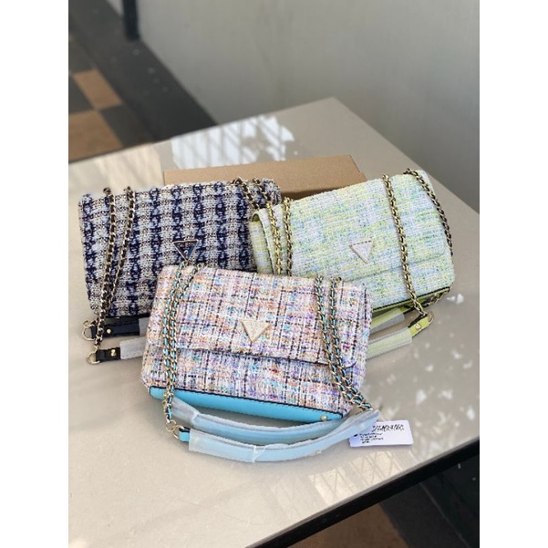 Tas Guess Rajut | Tas Canvas | Tas Tweed | Slingbag | Gb500