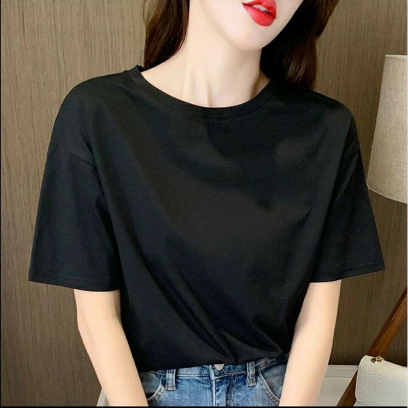 kaos polos wanita baju polos wanita distro kaos lengan pendek polos cotton combed kaos oblong wanita baju perempuan fashion cewek