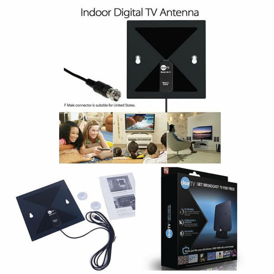 ANTENA CLEAR TV X-71 INDOOR ANTENA DALAM FULL HD ANTENA TV DIGITAL 4K TERLARIS