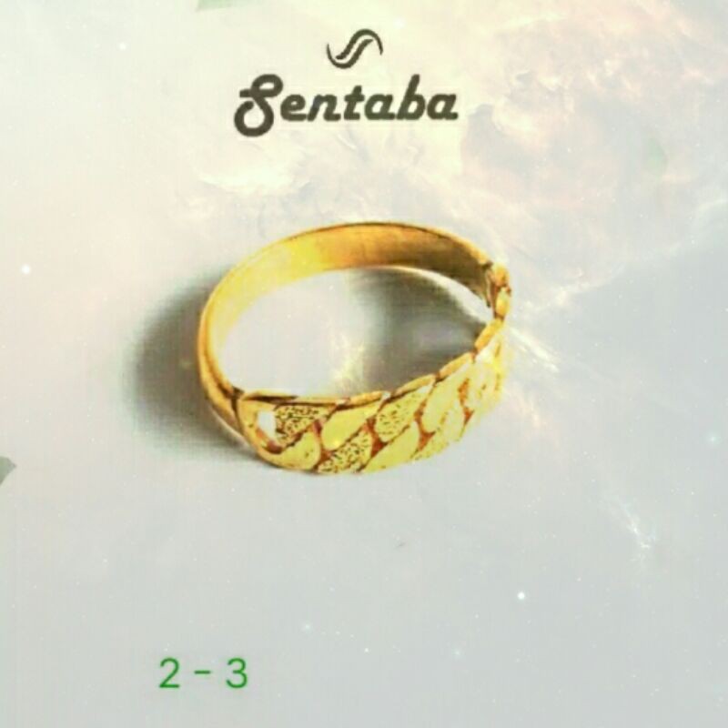 Cincin Rantai Perak Murni 999 lapis emas