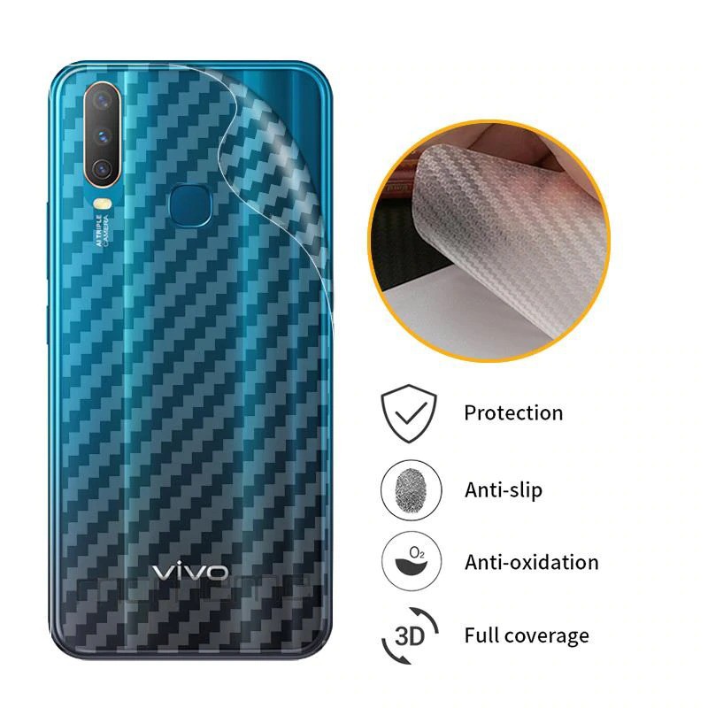 Skin carbon back / Anti gores belakang HP tipe All Vivo